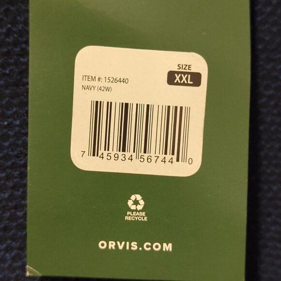 Orvis Mens XXL Navy Blue Fleece Sherpa Lined Quarter Zip Pullover Sweater NWT-lp - Picture 2 of 14